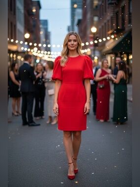 Eliza J Vibrant Red Mini Dress—NWT